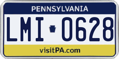 PA license plate LMI0628