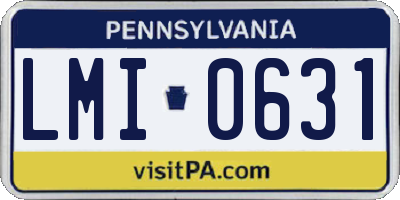 PA license plate LMI0631