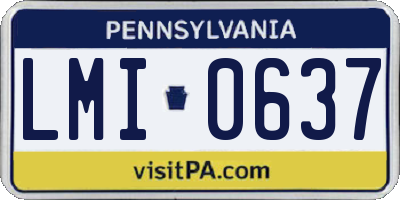 PA license plate LMI0637
