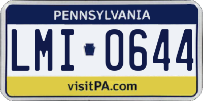 PA license plate LMI0644