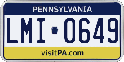 PA license plate LMI0649