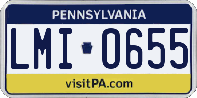 PA license plate LMI0655