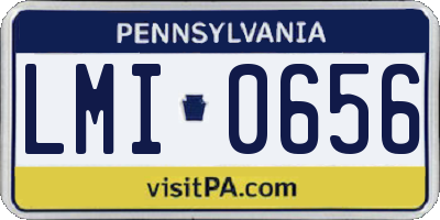 PA license plate LMI0656