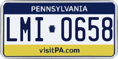 PA license plate LMI0658