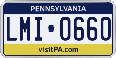 PA license plate LMI0660