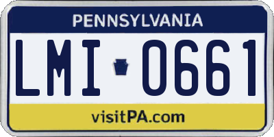 PA license plate LMI0661