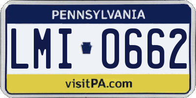 PA license plate LMI0662