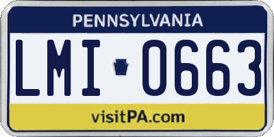 PA license plate LMI0663