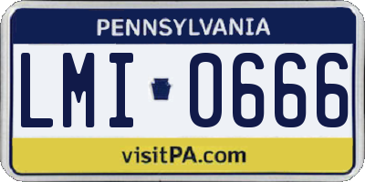 PA license plate LMI0666