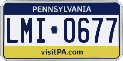 PA license plate LMI0677