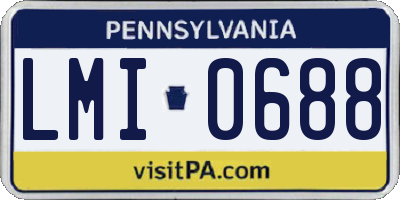 PA license plate LMI0688