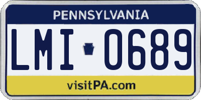 PA license plate LMI0689