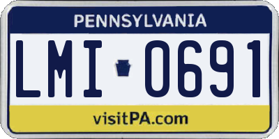 PA license plate LMI0691