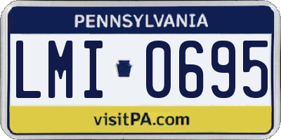 PA license plate LMI0695