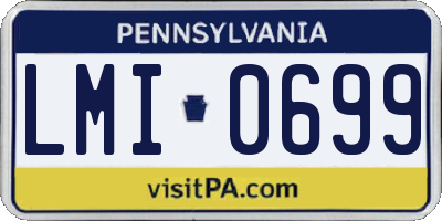 PA license plate LMI0699