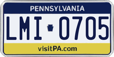 PA license plate LMI0705