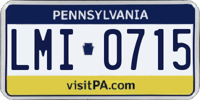 PA license plate LMI0715