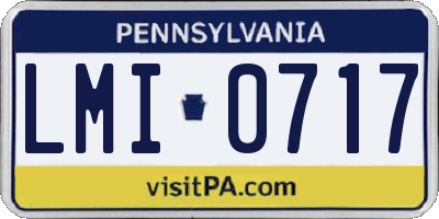 PA license plate LMI0717