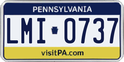 PA license plate LMI0737