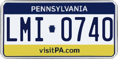 PA license plate LMI0740