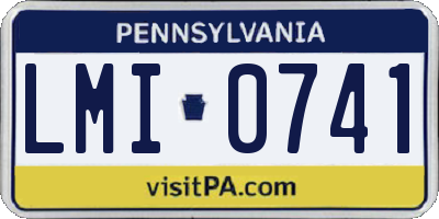 PA license plate LMI0741