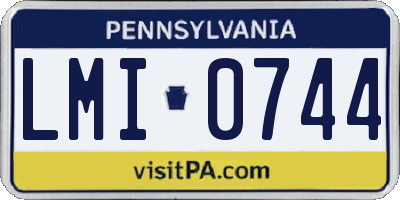 PA license plate LMI0744