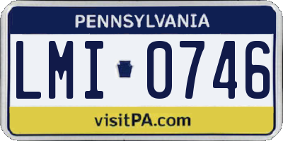 PA license plate LMI0746