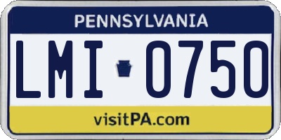 PA license plate LMI0750