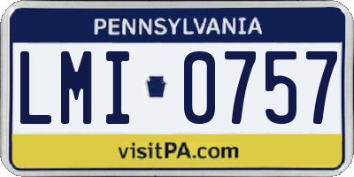PA license plate LMI0757