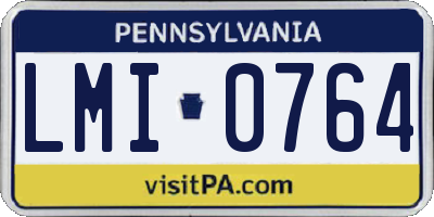 PA license plate LMI0764