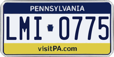 PA license plate LMI0775