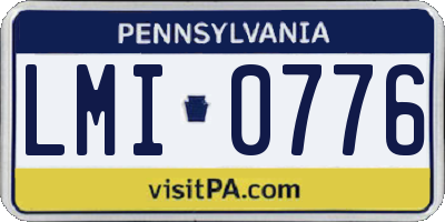 PA license plate LMI0776