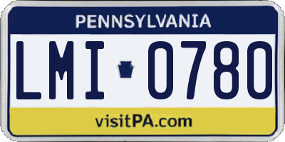 PA license plate LMI0780