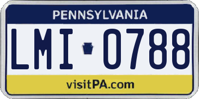 PA license plate LMI0788