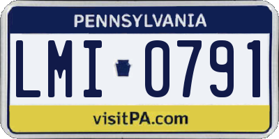 PA license plate LMI0791