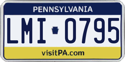 PA license plate LMI0795