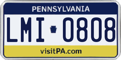 PA license plate LMI0808