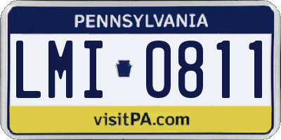 PA license plate LMI0811