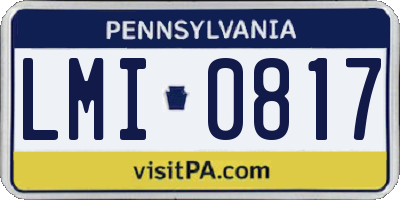 PA license plate LMI0817