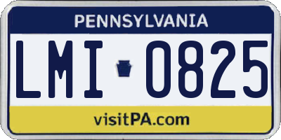 PA license plate LMI0825