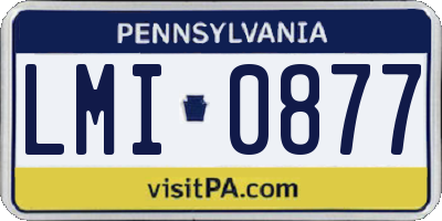 PA license plate LMI0877