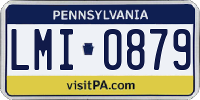 PA license plate LMI0879