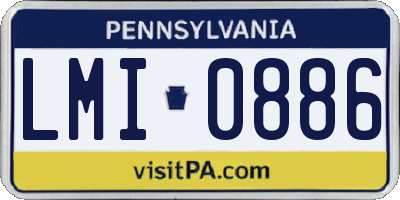 PA license plate LMI0886