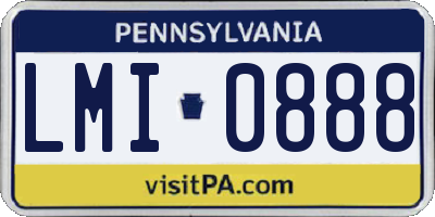 PA license plate LMI0888