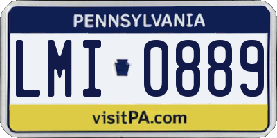 PA license plate LMI0889