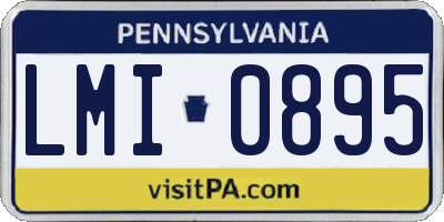 PA license plate LMI0895