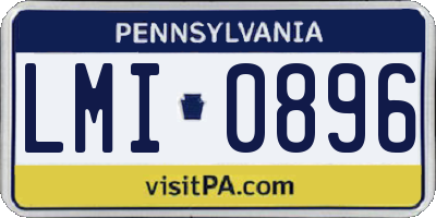 PA license plate LMI0896