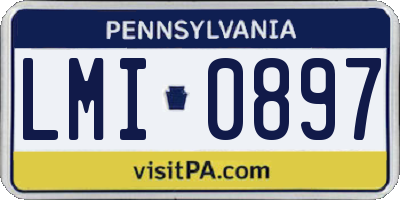 PA license plate LMI0897