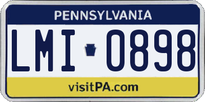 PA license plate LMI0898