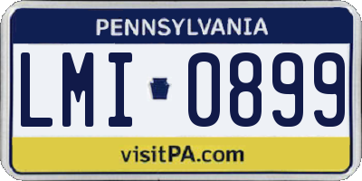 PA license plate LMI0899